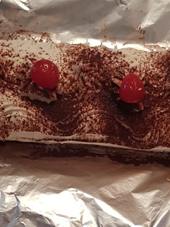 Una foto de Brazo de falso tiramisú