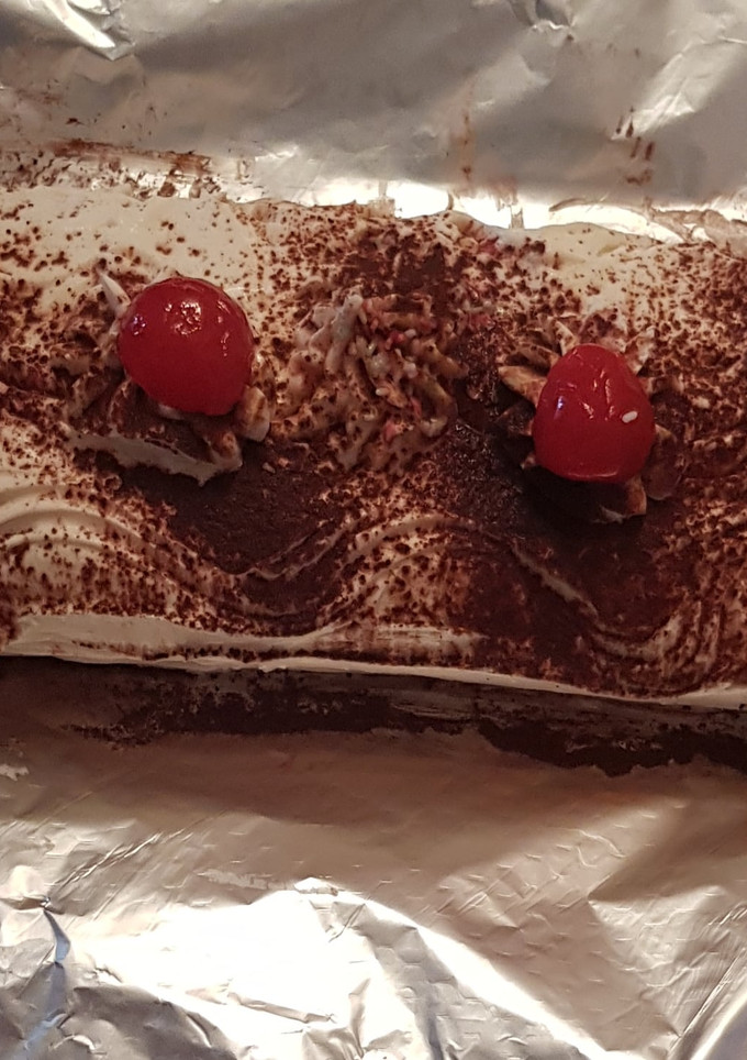 Una foto de Brazo de falso tiramisú