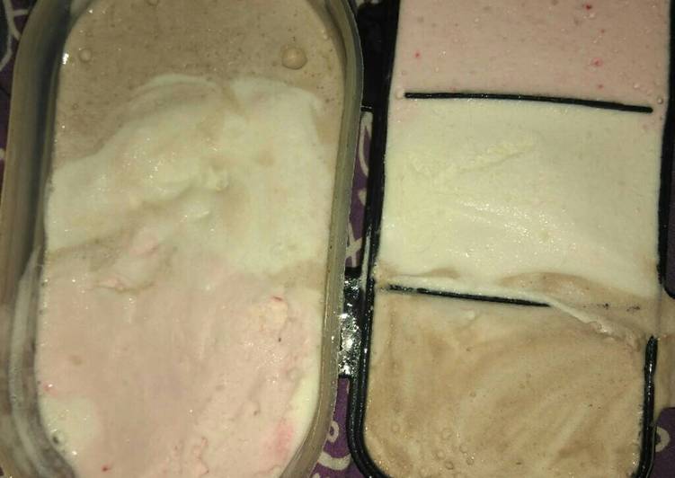 Langkah Mudah untuk Menyiapkan Es cream wals kw Anti Gagal