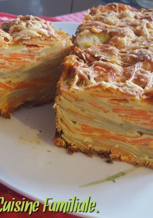 Une photo de Cake invisible carottes, pommes de terre