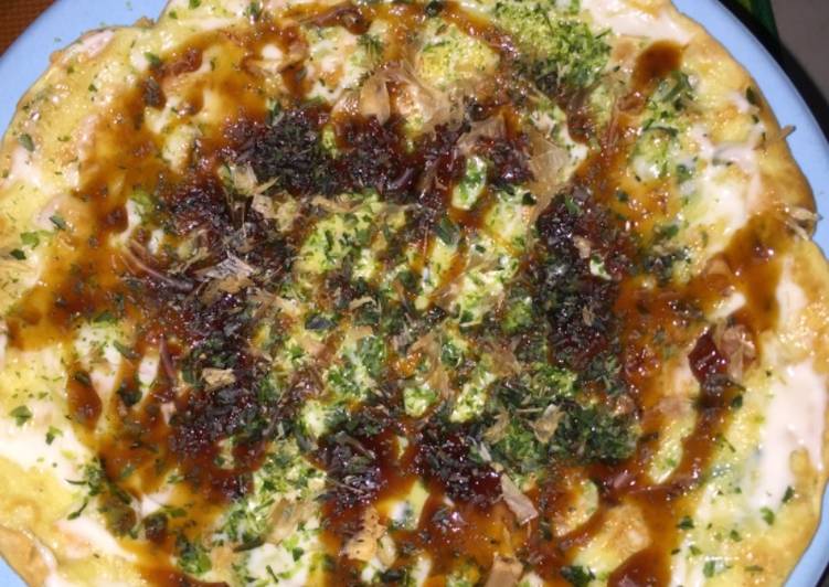 Bagaimana Menyiapkan Telur dadar saus okonomiyaki yang Lezat Sekali