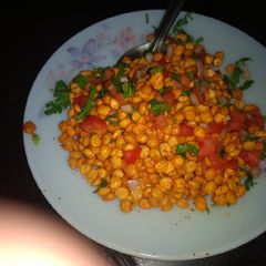 A picture of Fry chana dal chat.