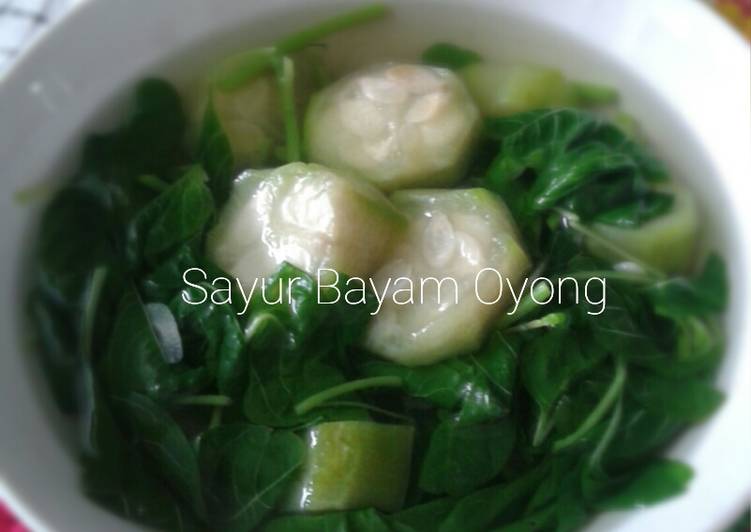 Sayur Bayam Gambas/Oyong ala Mimi Firda