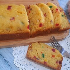 A picture of Eggless Fruit Cake Without Oven.