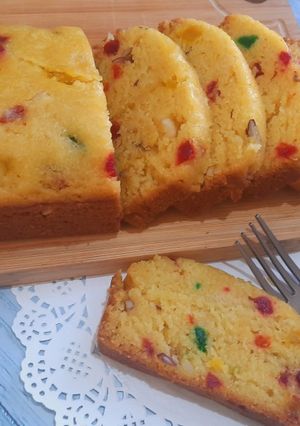 A picture of Eggless Fruit Cake Without Oven.