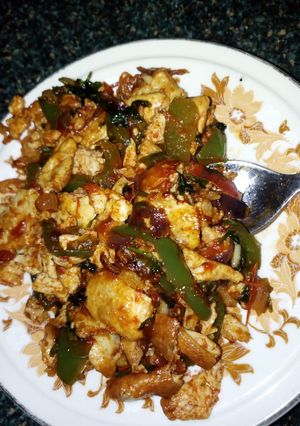 A picture of Omelette stew.
