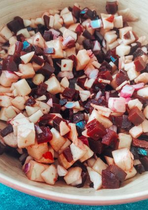 Une photo de Salade betterave et pommes