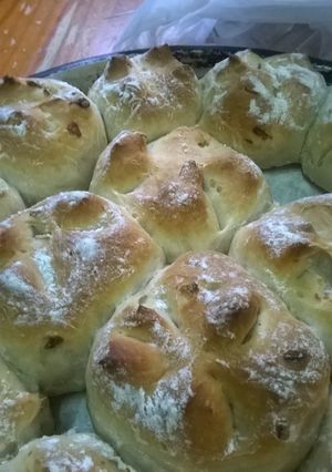 Una foto de Panes saborizados de cebolla con masa de pizza