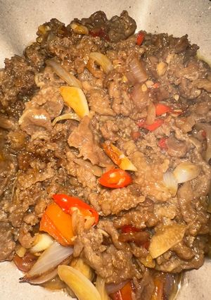 Foto resep Beef slice teriyaki ala” yoshinoya