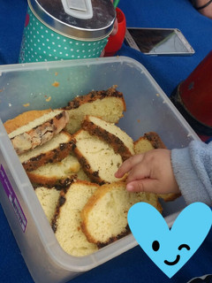 Una foto de Budín con chips