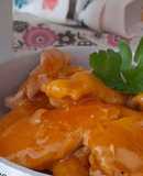 Pollo en salsa sriracha