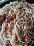 Tallarines con Salsa Boloñesa