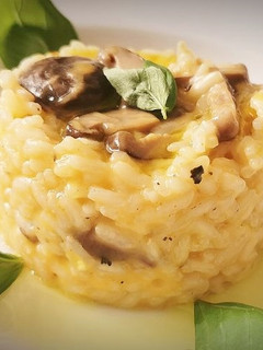 Una foto de Risotto con Shiitake y Albahaca