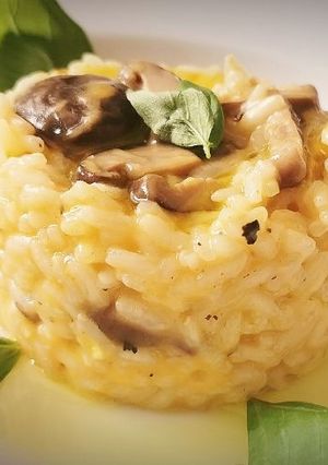 Una foto de Risotto con Shiitake y Albahaca