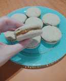 Alfajores de nuez, maicena y avena