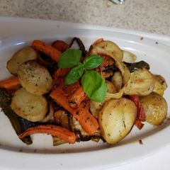 A picture of My Roasted Basil Veg. 😀.