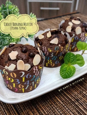 Cara Mudah Membuat Resep  Choco Banana Muffin (Pisang Kepok) yang Enak, Bisa Manjain Lidah