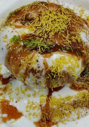 A picture of Raj Kachori recipe | How to make Raj Kachori Chaat.