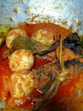 Telur and ikan bumbu pedas manis