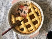 Una foto de pastafrola de batata