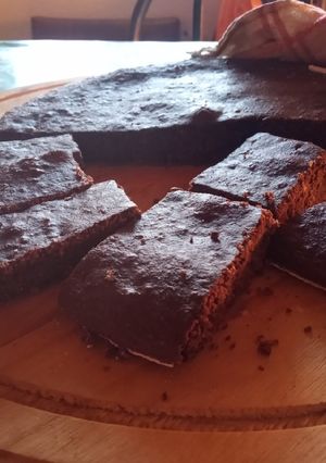 Una foto de Mi bizcochuelo que terminó siendo brownie saludable