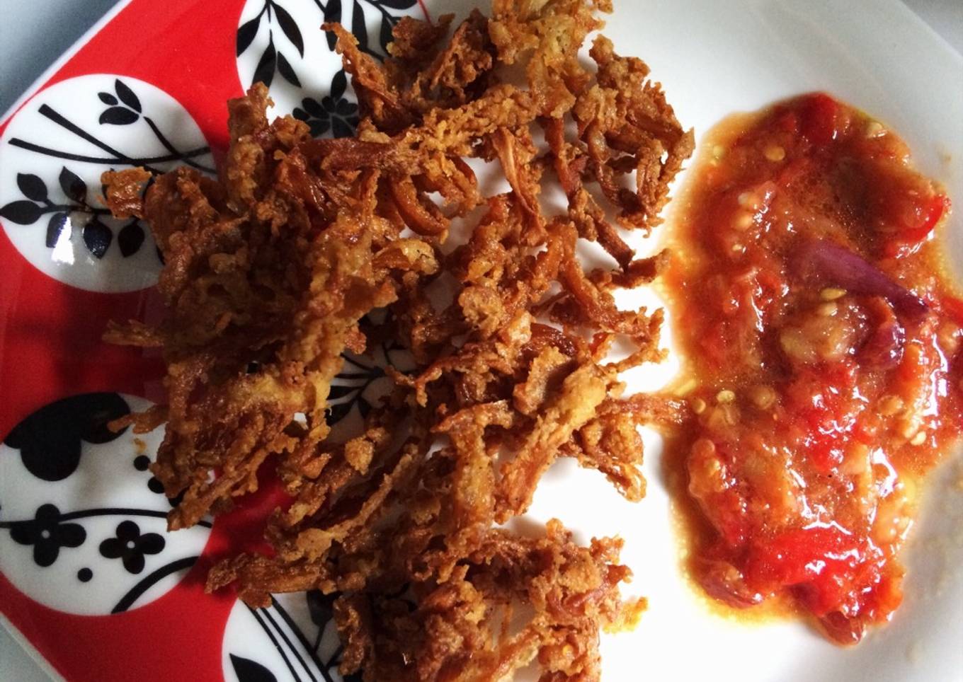 Jamur crispy sambal ayam geprek