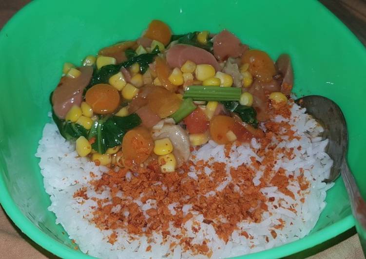 Tumis anak kost hemat (ricebowl ala menu hemat)