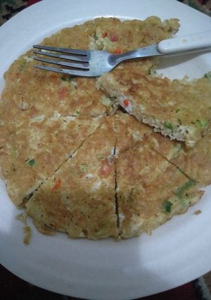 Foto resep Omlet mie mercon