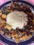 Rice and locust (formented) beans