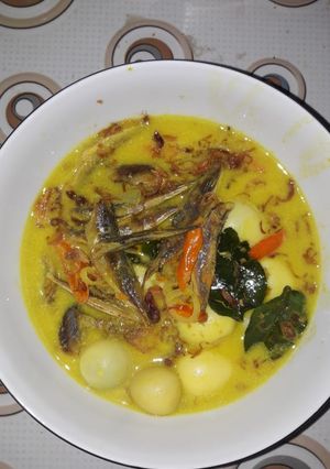 Foto resep Santan ikan asin