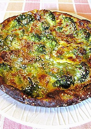 Una foto de Pudín de brócoli con sésamo