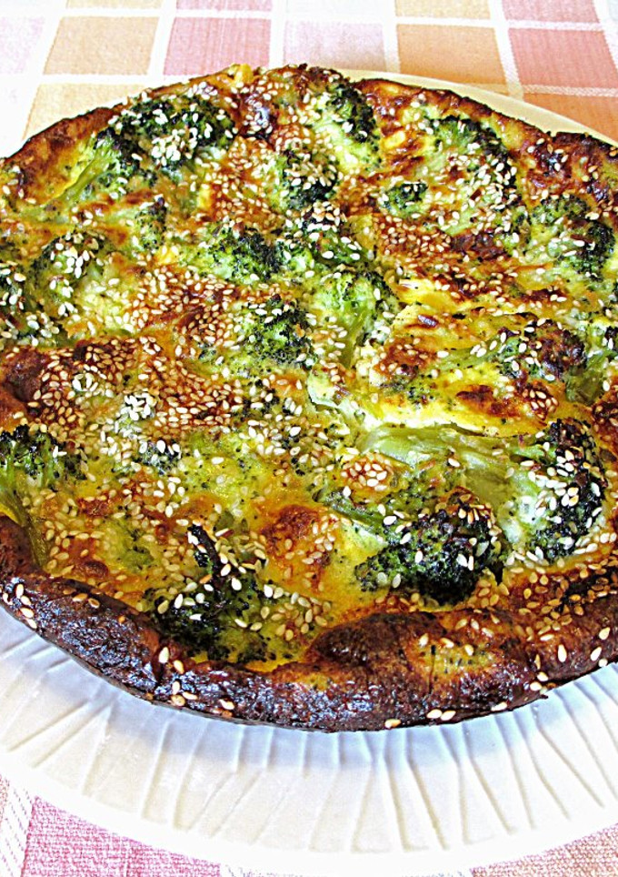 Una foto de Pudín de brócoli con sésamo