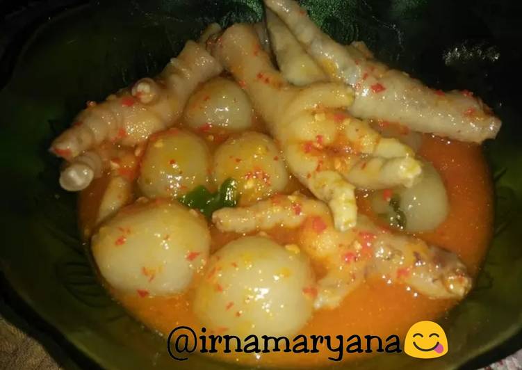 ceker uyah asem Resep Ceker  Kuah Pedas Merah