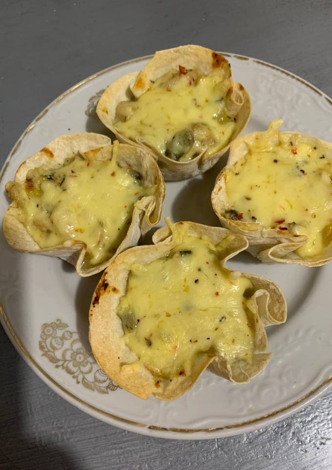 Кекси з куркою і грибами