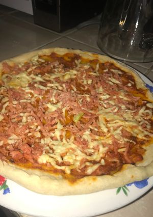Una foto de Pizza de microondas súper fácil