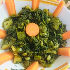 A picture of Palak Sem Aaloo mix veg.
