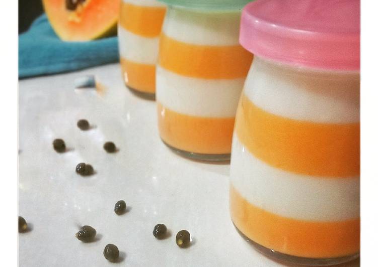 Easiest Way to Prepare Delicious 227. Puding Lapis Pepaya