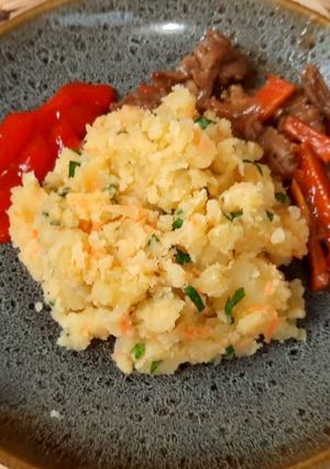 Foto resep Kentang kukus wortel keju (menu diet sederhana)