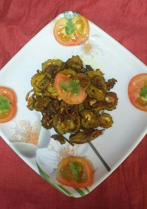A picture of Tangy Bittergourd Fry.