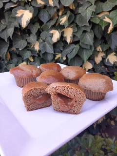 Una foto de Muffins de banana con dulce de leche