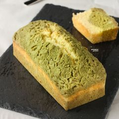 A picture of Matcha Pound Cake [with Matcha streusel].