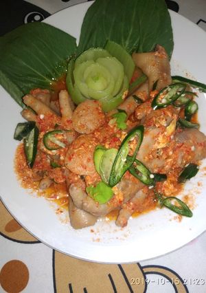 Foto resep Ceker mercon sambal pete