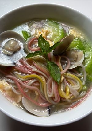 蛤蜊絲瓜麵（一鍋到底） 的食譜成品照片