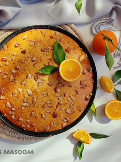 عکسی از دستور کیک پرتقال گردویی