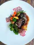 Honey Glazed Duck Liver with Sesame Seed