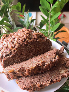 Hình của món Bánh mì chuối cacao vegan.