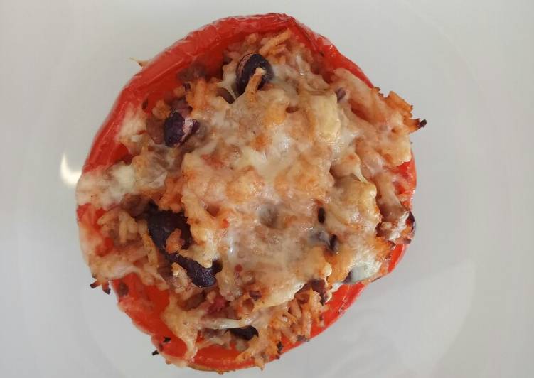 Recipe of Quick Spicy stuffed peppers :)