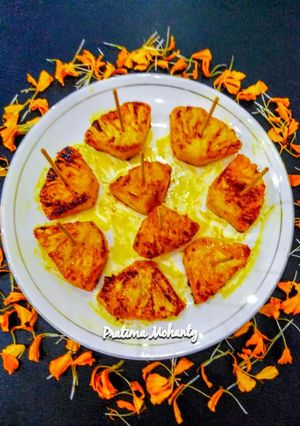 A picture of Grilled Pineapple Chunks.