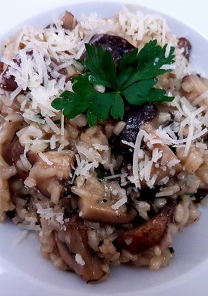 A picture of Risotto al funghi.