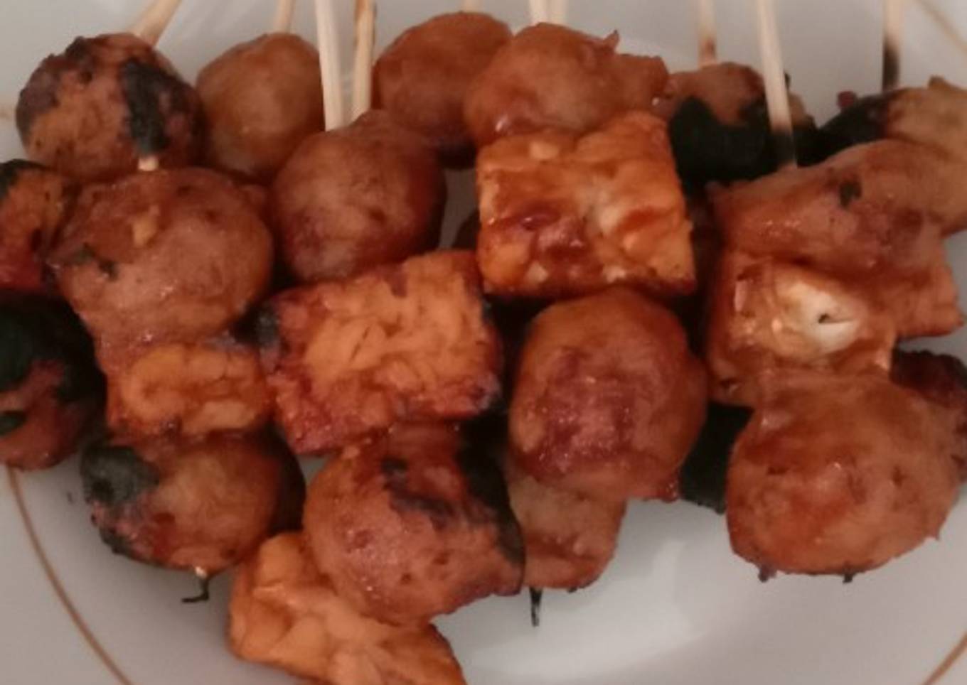 Sate baso tempe